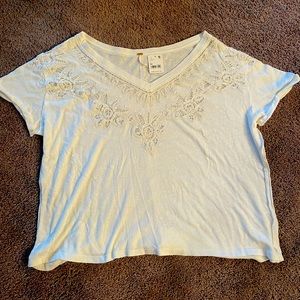 Free people tee with lace
